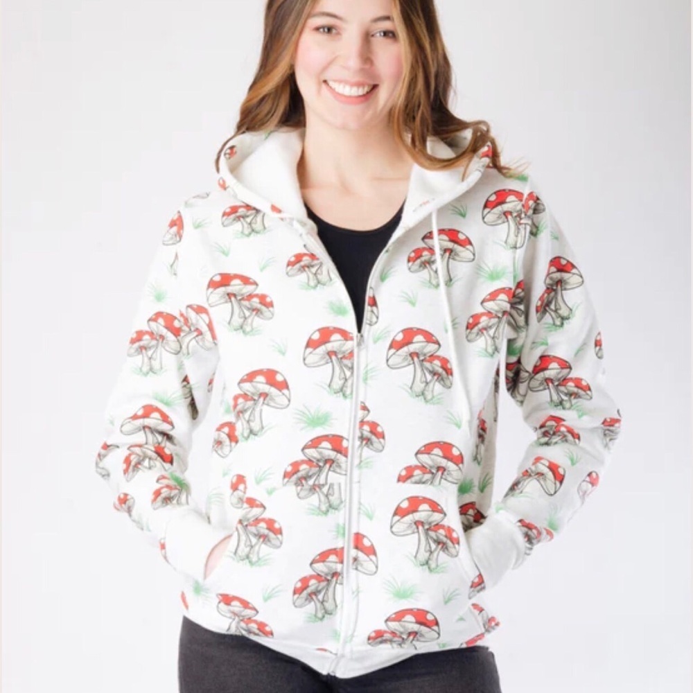 LA Soul Zip-up Mushroom Hoodie Below the Belt size L Fleece